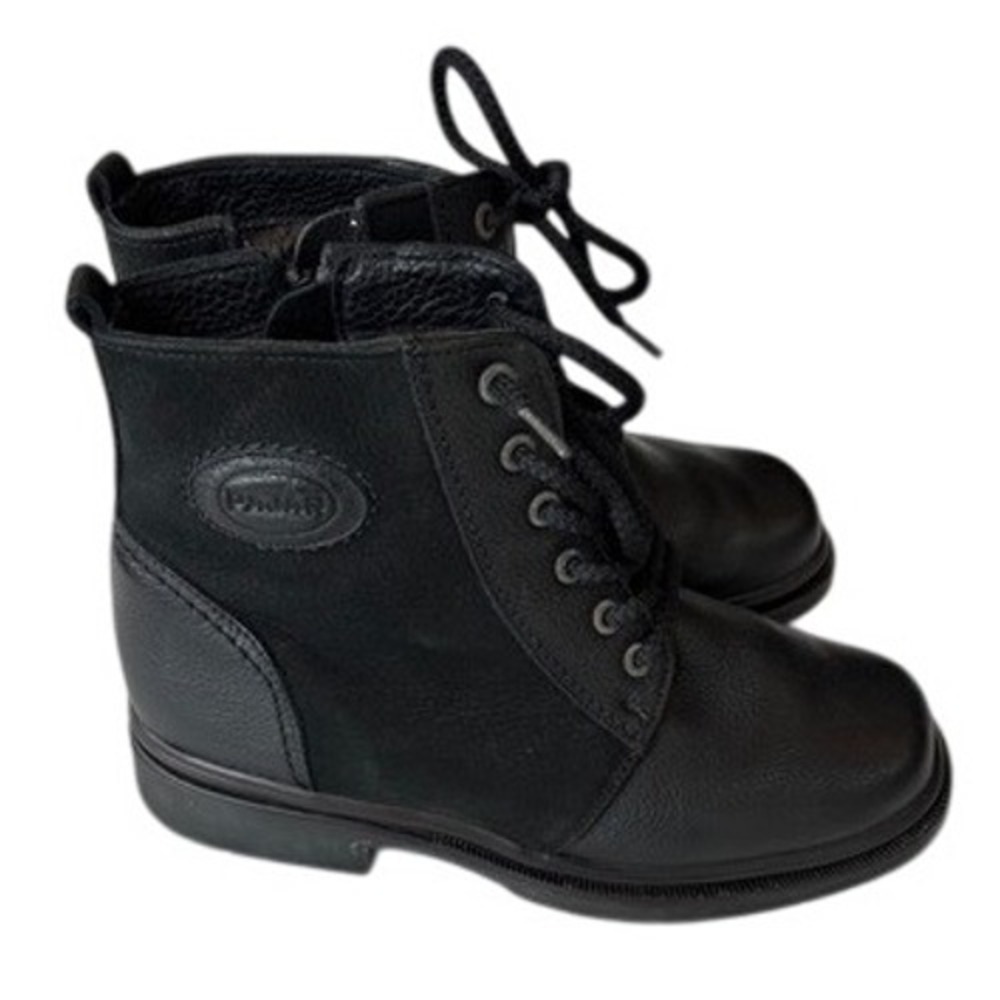 NWOT Pajar pebbled Black Leather shearling lined made in Canada boots mens 8.5